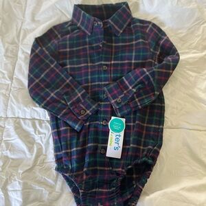 Plaid flannel onesie 24 month